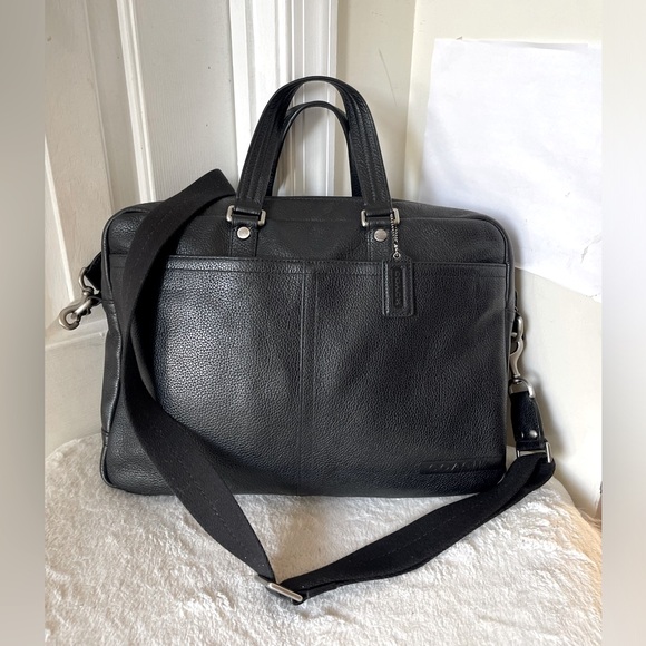 Coach Black Leather Bag EUC